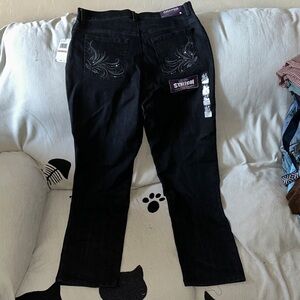 Gloria Vanderbilt Amanda black classic fit tapered 12 average ultra stretch New